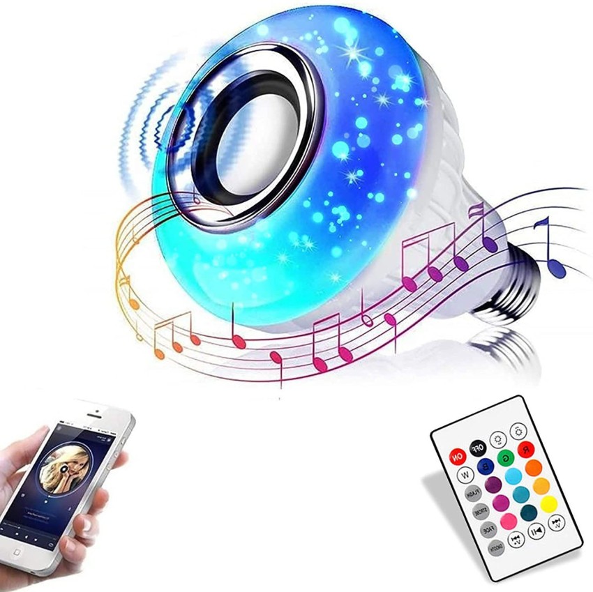 Buy megaking Wireless Light Bulb Music Base Remote Control Party Home  Christmas Decorations 10 W Bluetooth Speaker Online from