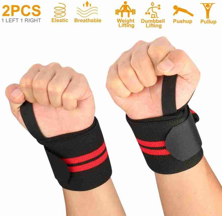  Boldfit Wrist Supporter for Gym Wrist Band for Men Gym & Women  with Thumb Loop Straps - Wrist Wrap Gym Accessories for Men Hand Grip &  Wrist Support Sports Straps for