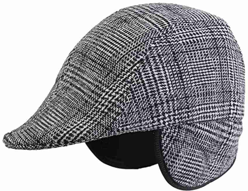 ACCERY ACCERY Grey Flat Golf Cap with Flap for Men Sports Regular
