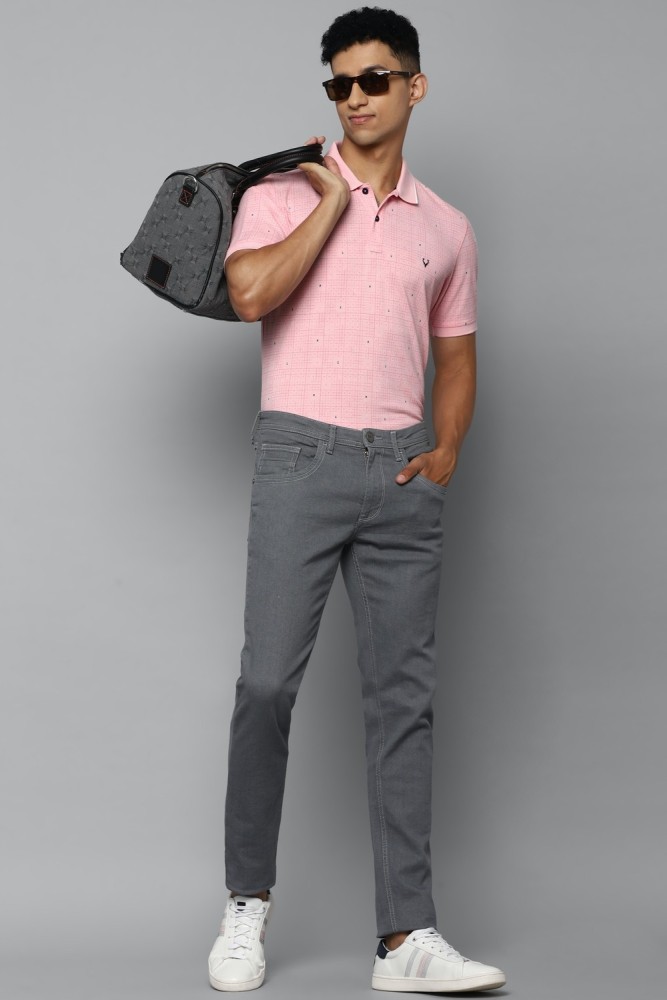 Allen Solly Printed Men Polo Neck Pink T-Shirt - Buy Allen Solly Printed Men  Polo Neck Pink T-Shirt Online at Best Prices in India | Flipkart.com