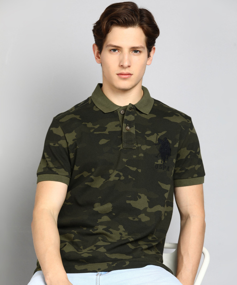 U.S. POLO ASSN. Military Camouflage Men Polo Neck Green T-Shirt - Buy U.S.  POLO ASSN. Military Camouflage Men Polo Neck Green T-Shirt Online at Best  Prices in India | Flipkart.com
