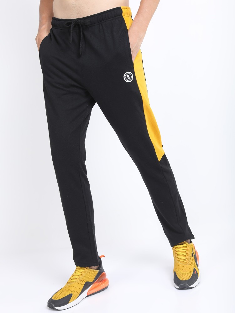 Yellow black sale track pants