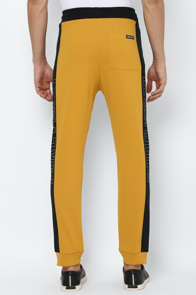 FOREVER 21 Printed Men Yellow Track Pants Buy FOREVER 21 Printed
