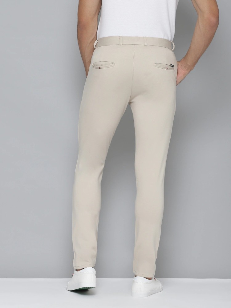 Buy Arrow Sports Men Beige Bronson Slim Fit Solid Casual Trousers   NNNOWcom