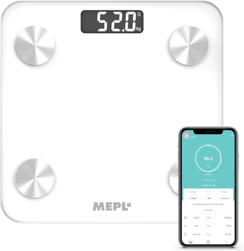 MEPL Digital Smart Scale Weighing BMI Weight Machine for Body Weight Body  Fat Analyzer Machine Composition