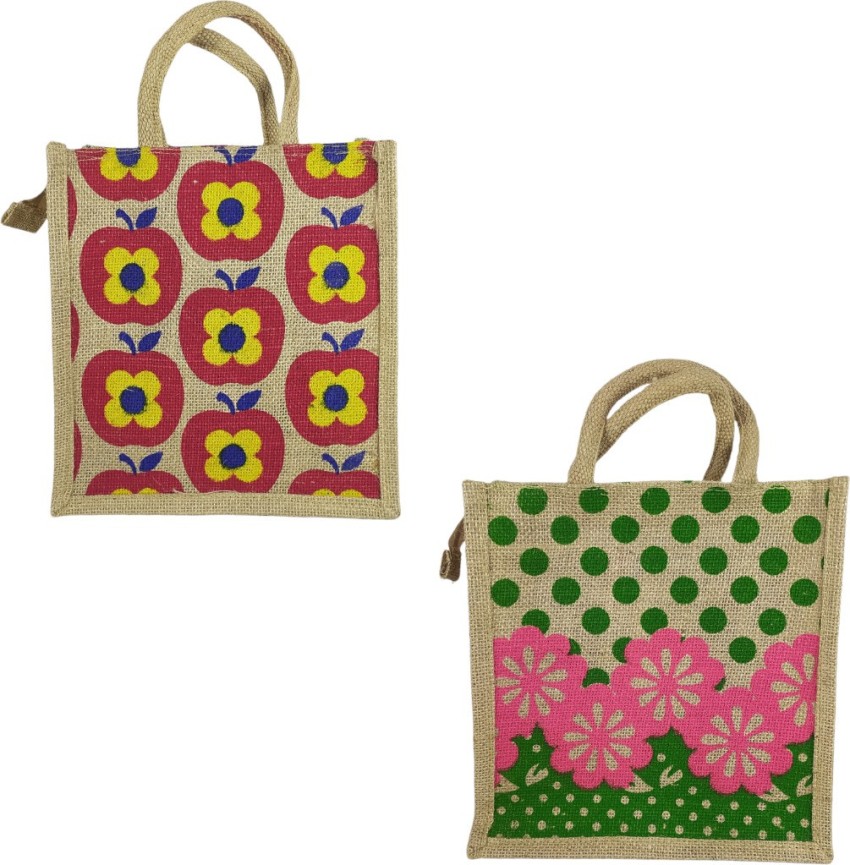 Go Green Jute Bag, Jute Bags for Lunch Box, Jute Bag for  Office/College/School/Shopping/Multipurpose Eco-Friendly Bag