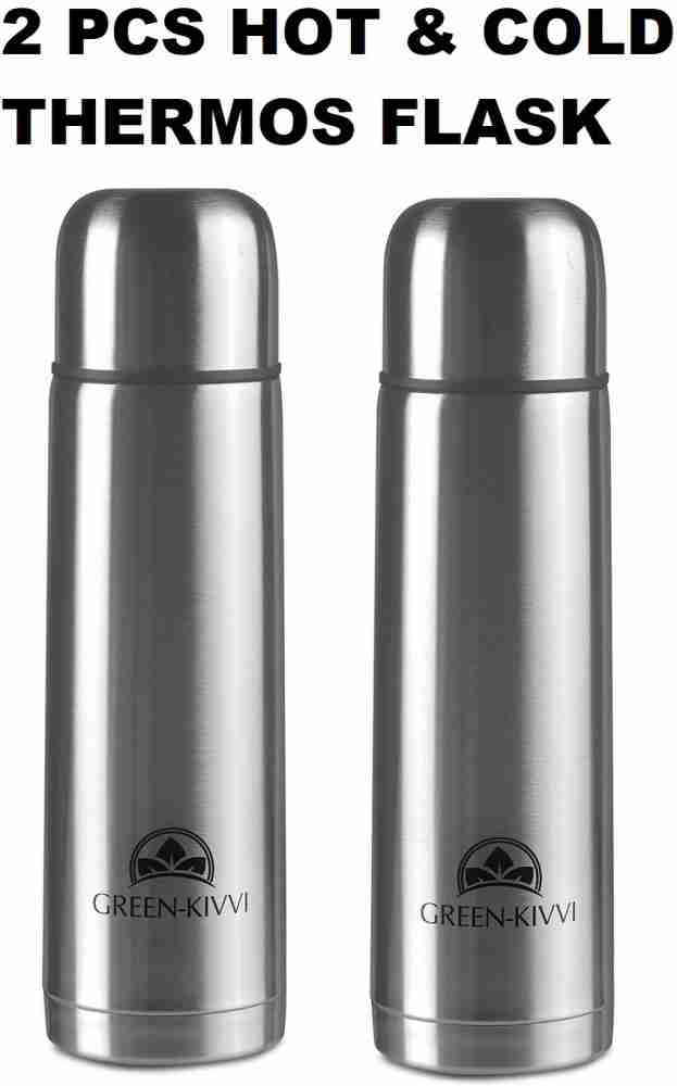 GREEN KIVVI Thermos Bottle, Flask For Hot Tea & Coffee, Steel Flask. 12 Hrs  Hot, 24 Hrs Cold 500 ml Flask - Buy GREEN KIVVI Thermos Bottle, Flask For Hot  Tea 