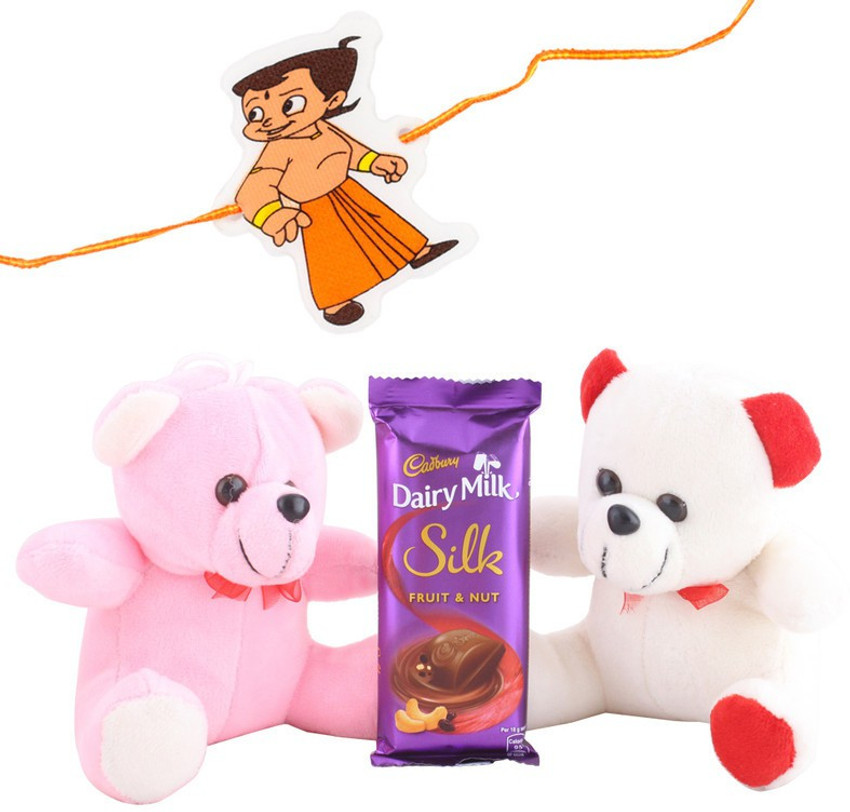 SurpriseForU Dairy Milk Silk With 2 Teddy Bear Chhota Bheem
