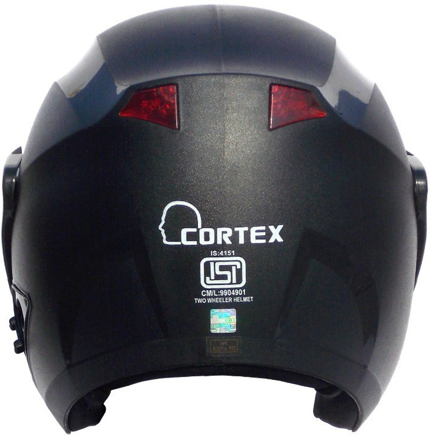 Cortex ISI Certified Open Face Sparkle Helmet Clear Long Visor 2
