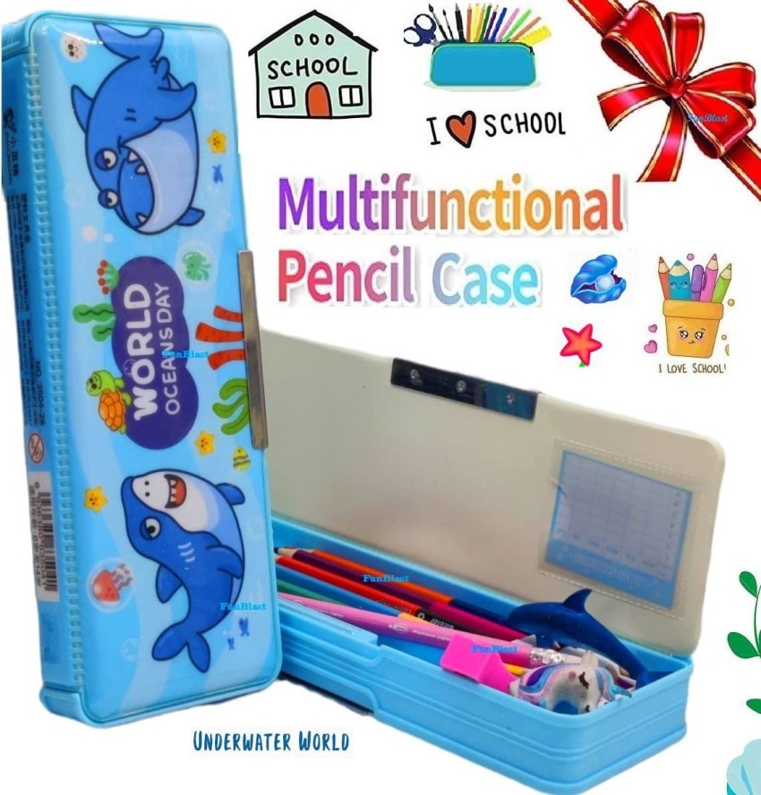 FunBlast Fish Themed Luxury Pencil Box for Kids Fish World  Art Plastic Pencil Box 