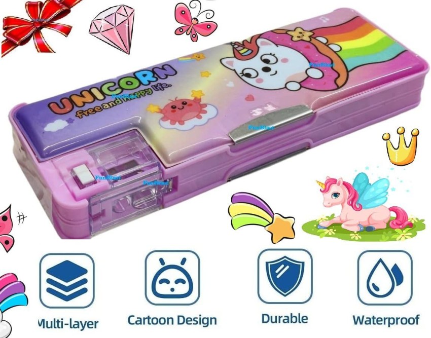 BUY Unicorn Themed Luxury Pencil Case for Boys and Girls