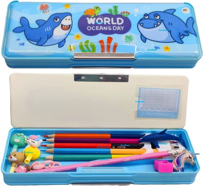 FunBlast Fish Themed Luxury Pencil Box for Kids Fish World  Art Plastic Pencil Box 