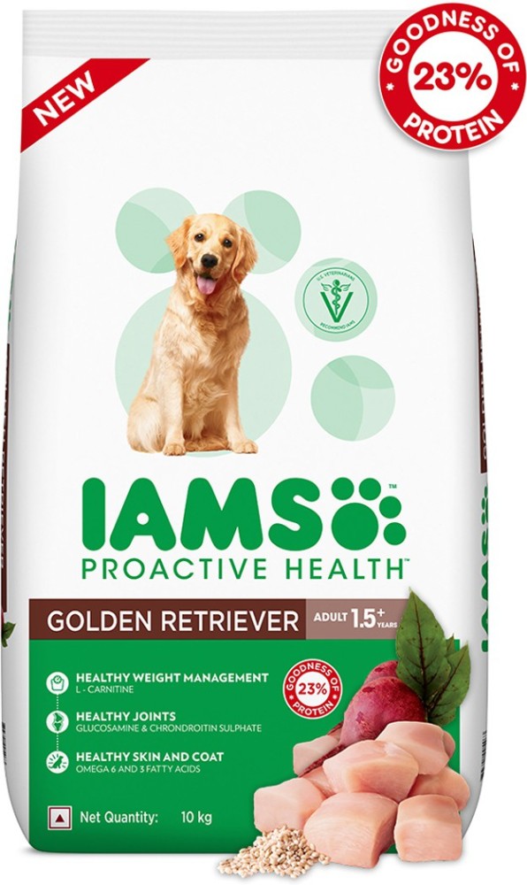 IAMS Proactive Health 1.5 Years Golden Retriever 10 kg Dry Adult Dog Food Price in India Buy IAMS Proactive Health 1.5 Years Golden Retriever 10 kg Dry Adult Dog Food online at Flipkart