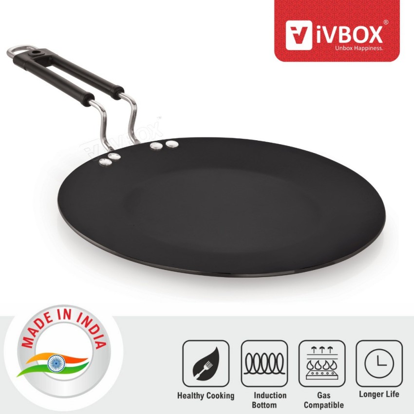 iVBOX Magic-28cm induction 3mm Thick Non Stick Tawa For Dosa and