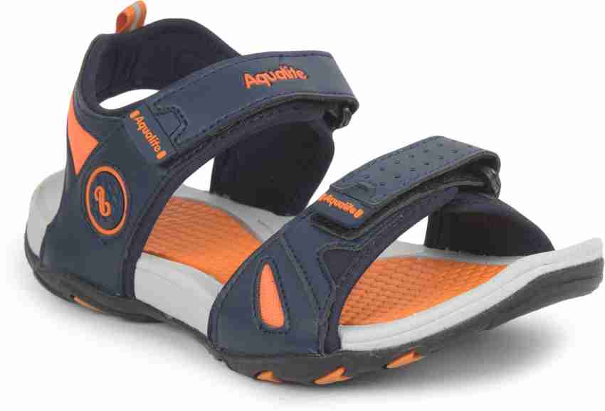 Aqualite Men Navy Orange Sandals Buy Aqualite Men Navy Orange