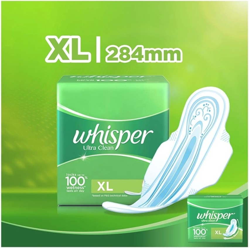 Whisper Ultra Clean Sanitary Pads - 30 Pieces (XL Plus)