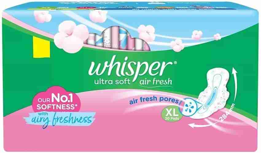 Whisper Ultra Soft XL Sanitary Pads - 30 Count Sanitary Pad, Buy Women  Hygiene products online in India