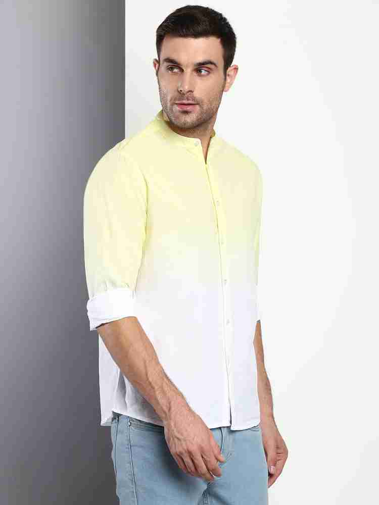 Dennis Lingo Men Solid Casual Yellow Shirt - Buy LEMON Dennis Lingo Men  Solid Casual Yellow Shirt Online at Best Prices in India