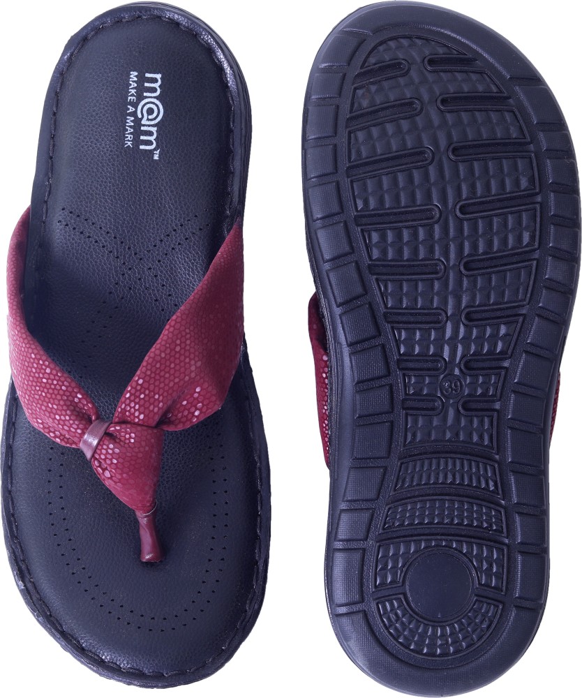 Wine colored flip on sale flops