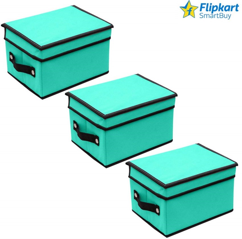 Flipkart SmartBuy folding storage box organizer for toys baby cloth pack of  3 (Green) Storage Box Price in India - Buy Flipkart SmartBuy folding storage  box organizer for toys baby cloth pack