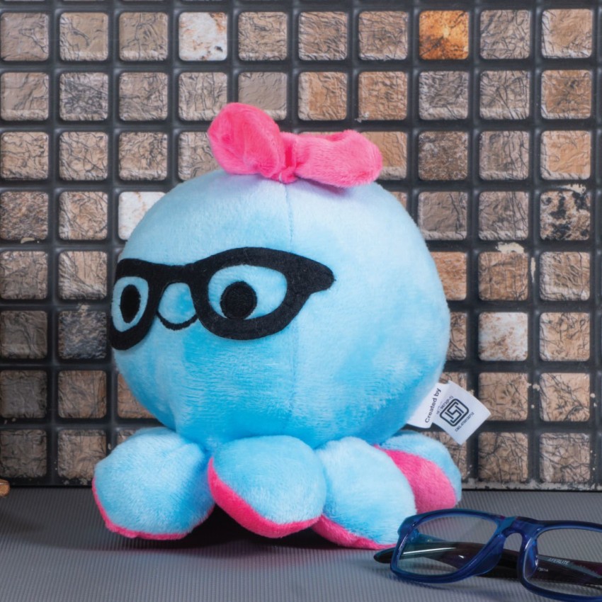 Blue Ultra Plush Octopus with Spectacles Bow Stuffed Soft Kids Animal Toy  at Rs 319 in Mumbai