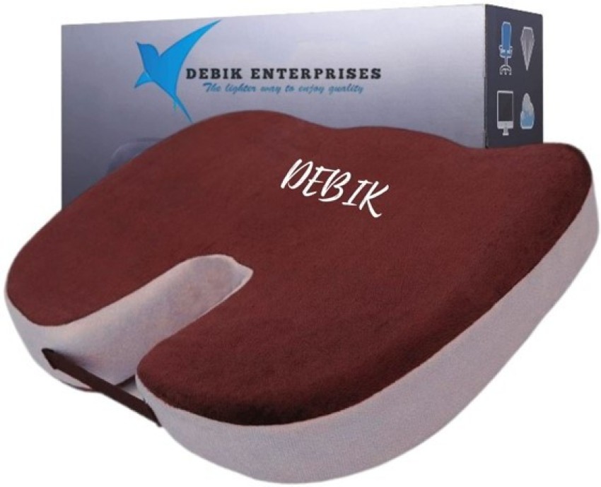 DEBIK  Orthopedic Coccyx Seat Cushion for Tailbone & Sciatica Pain Relief  Hip Support (Blue) 