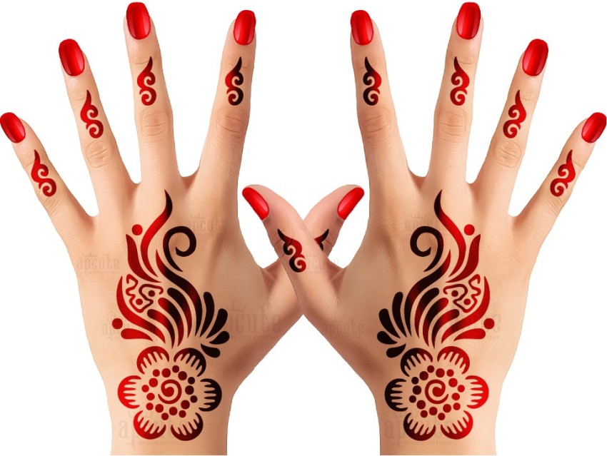 Temporary Tattoos, Henna Tattoos Brown Red Tattoos Stickers Lace Temporary  Tattoos Waterproof Body Stickers For Women Girls Body Art 6 Sheets | Fruugo  IE