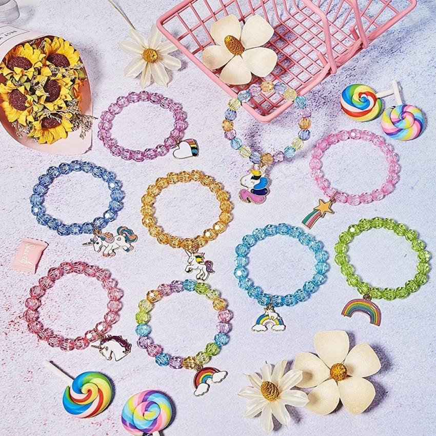 unicorns & rainbows - bracelet making kit - sustainable craft kit