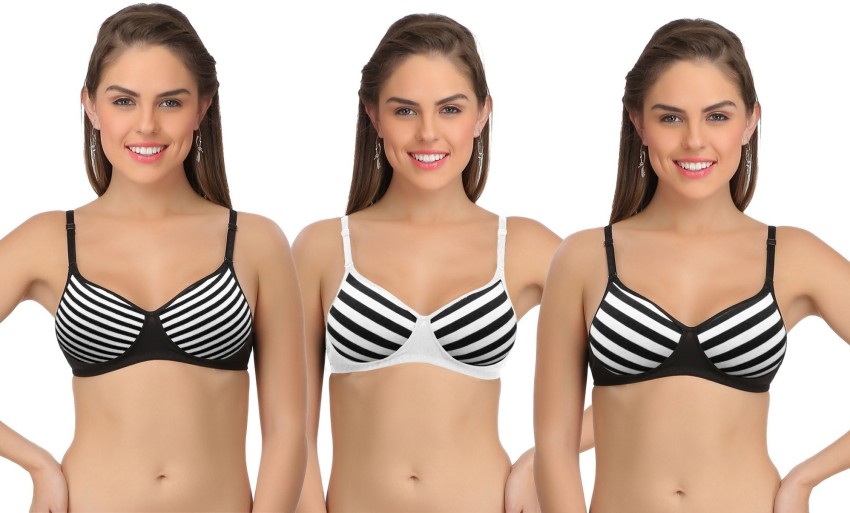 Buy Planet Inner Women White, Black and Beige Polycotton pack of 3 T-Shirt  Bra (36C size) Online at Best Prices in India - JioMart.