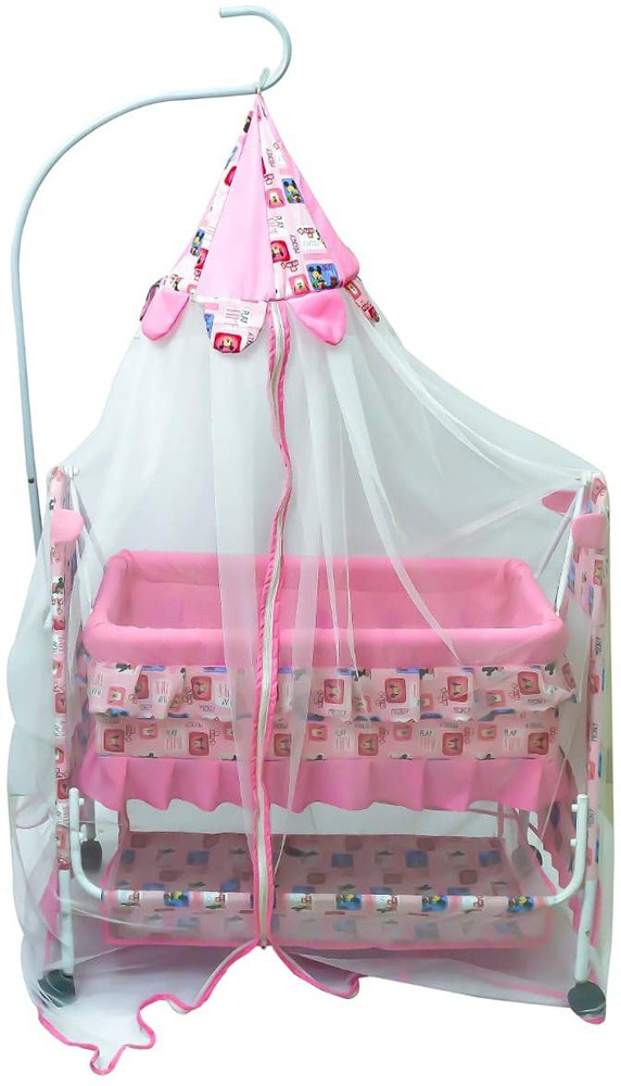 TOFO Baby Cradle Jhula Palna With Swing Mosquito Net and Bottom Storage Basket Buy Baby Care Products in India Flipkart
