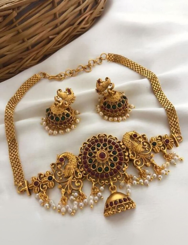 Gold plated sale necklace flipkart