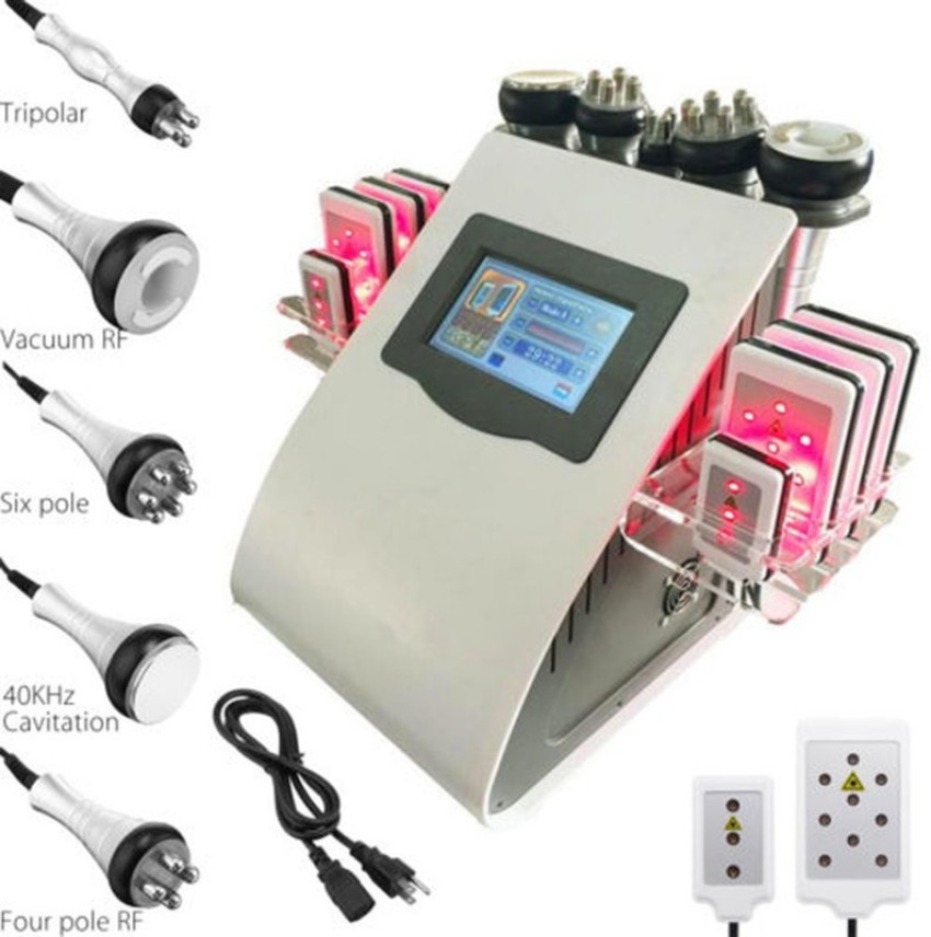 Cobbawe Cavitation Machine Mini Case 6 in 1 RF Vacuum Massager 110V