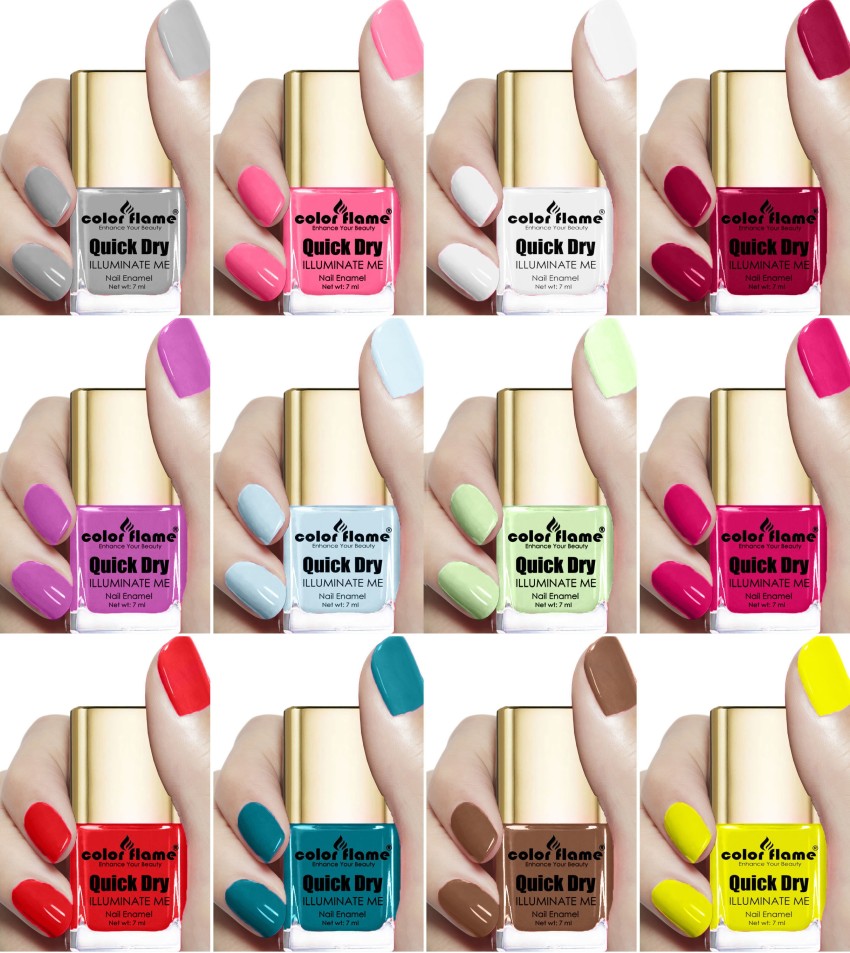 Buy VERGE Stunning Colors Premium Nail Polish (SUPER STAY WITH HD BOLD  FINISH) (Pack of 6) NO CHIPPING & NO FADING, QUICK DRY, NON TOXIC & PARABEN  FREE, NEW ERA 6 COMBO