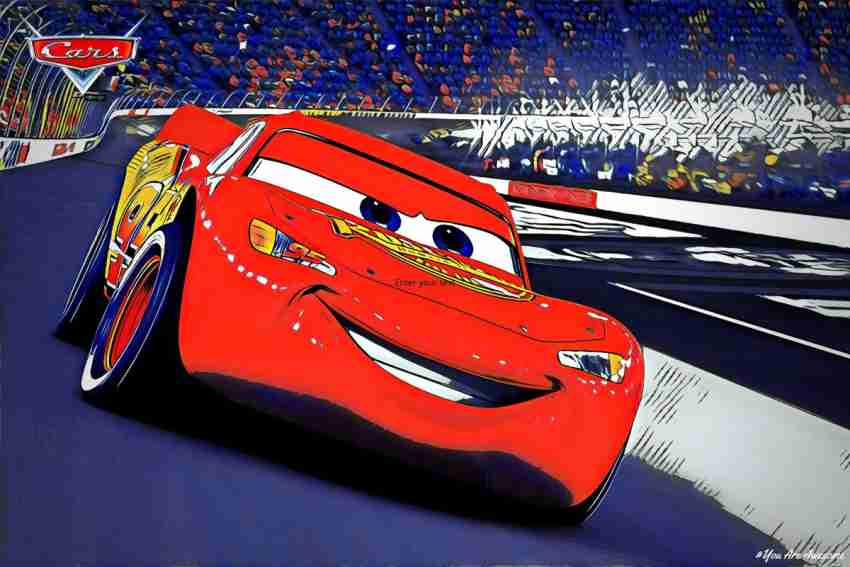 YAA Cars Movie Art Effect Poster 18inchx12inch Photographic