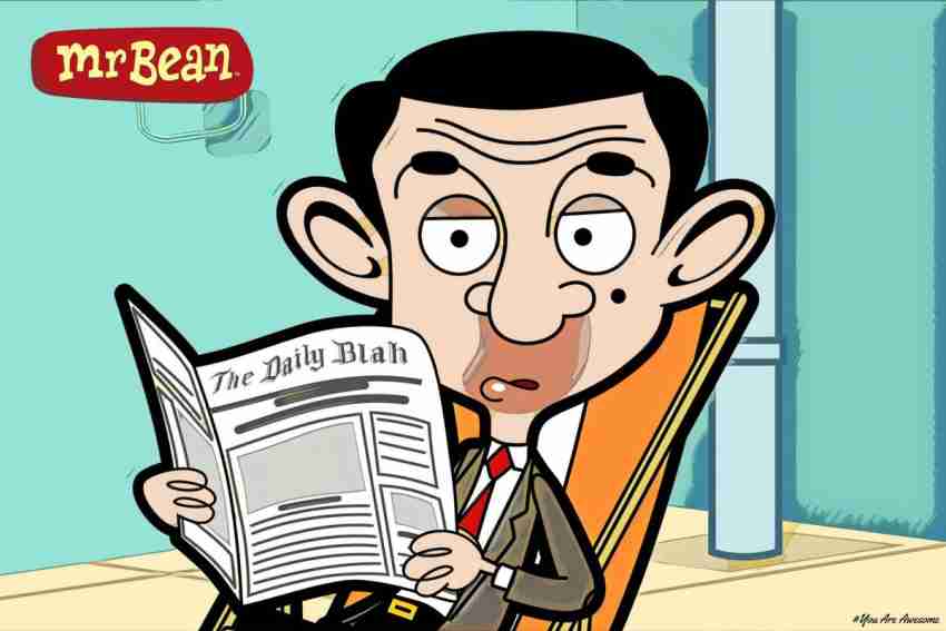 YAA - Mr Bean Cartoon Poster (18inchx12inch) Photographic Paper