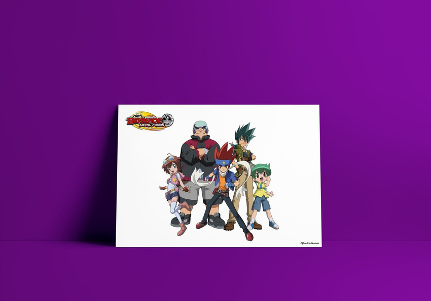 Classic Beyblade Metal Fusion Anime Canvas Art and Wall Art Poster