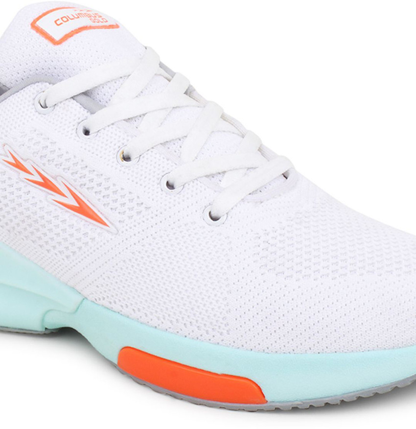Orange and discount white running shoes