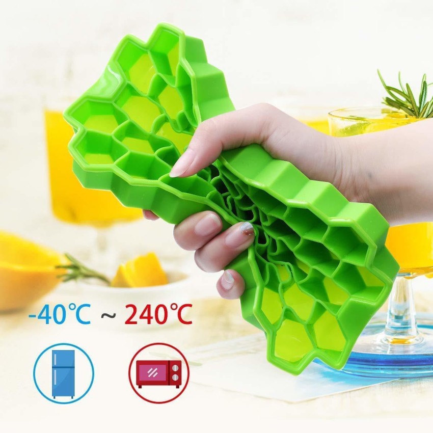 DHONI Silicone Hexagonal Ice Cube Tray