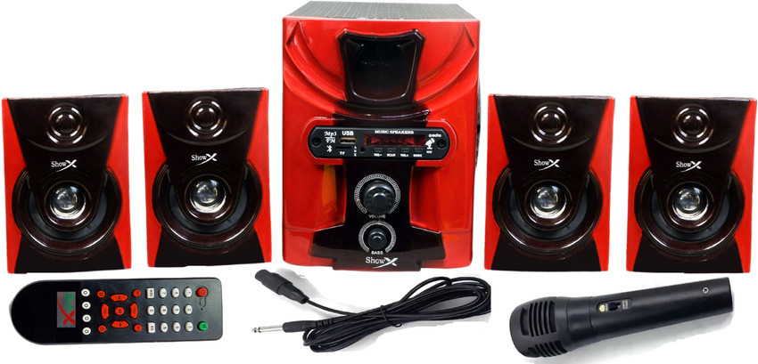 Buy ShowX Home theater 4.1 with mic Red black Multimedia Speaker