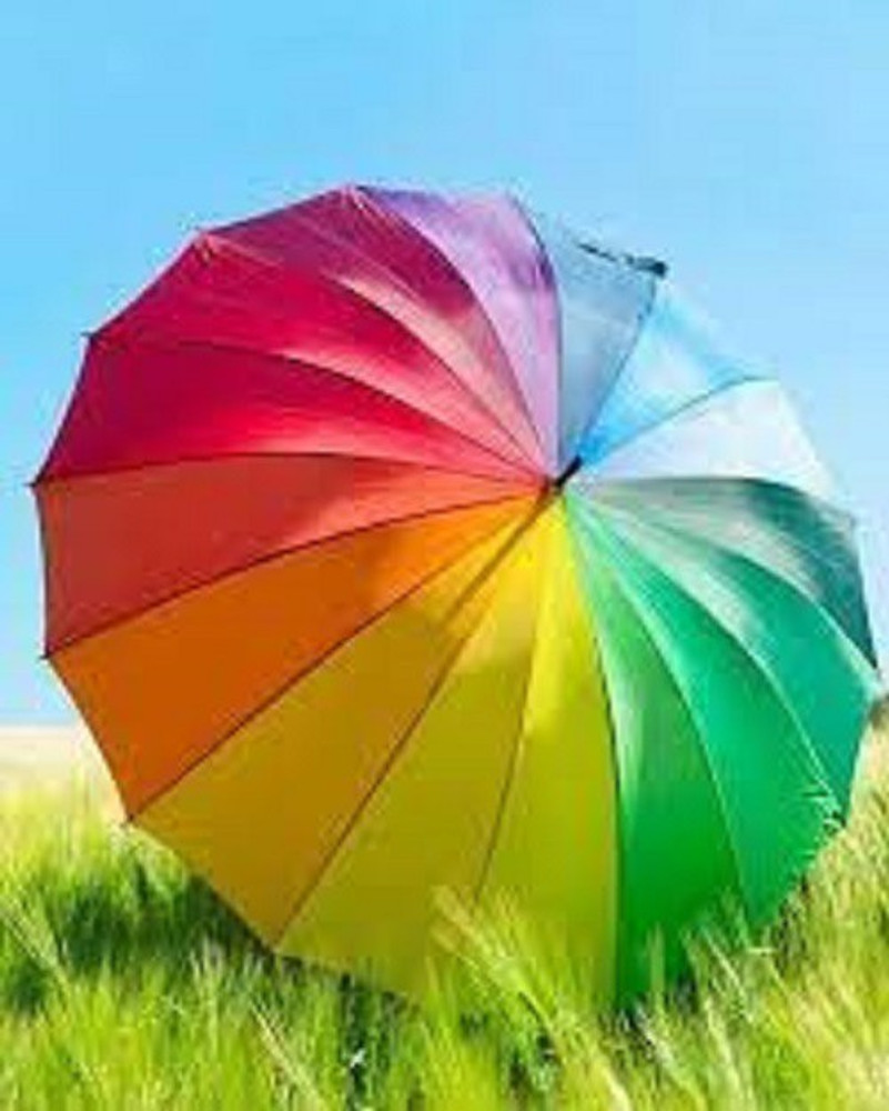 Tornado Rainbow Umbrella 16 Color Rain High Density Heavy Canopy