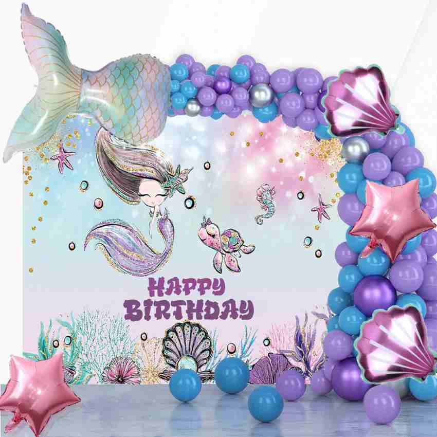 Theme My Party Mermaid Party Decorations for Girls Mermaid Party Supplies ,  The Sea Decor 2 Price in India - Buy Theme My Party Mermaid Party  Decorations for Girls Mermaid Party Supplies 