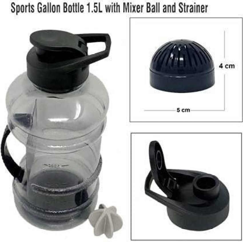 FitPro HULK SPORTS GALLON BOTTLE 1.5LTR with mixer ball & strainer