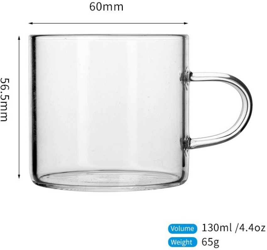 kitchen weapons Pack of 6 Glass TEA CUP 003 Price in India - Buy