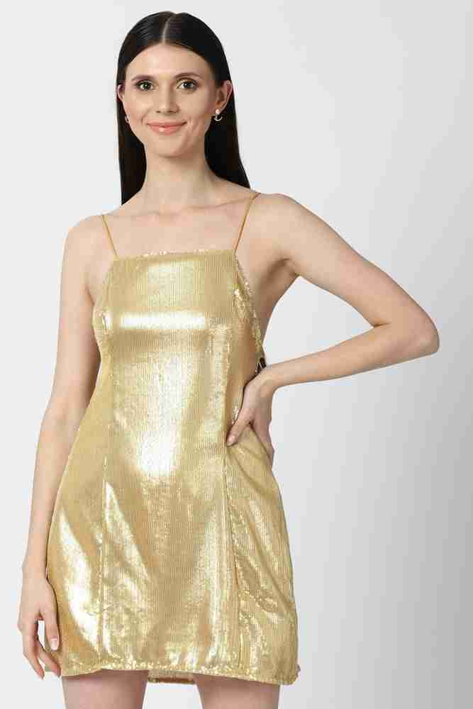 Gold dress forever 21 discount