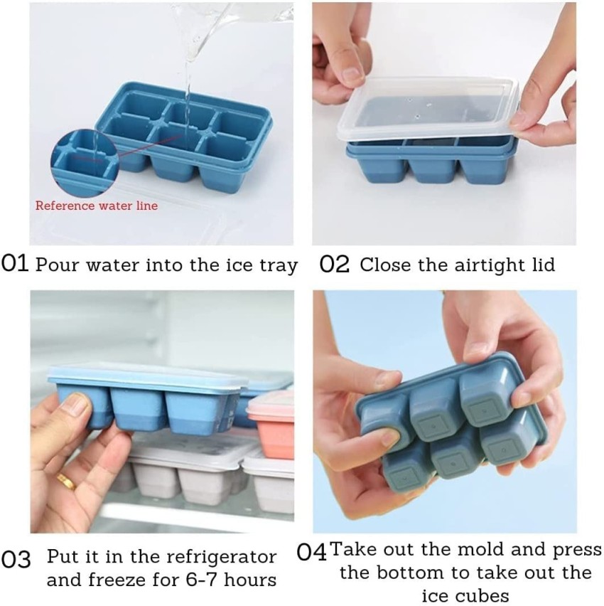 KEYKART Rubber Ice Cube Tray Blue Plastic Ice Cube Tray Price in India -  Buy KEYKART Rubber Ice Cube Tray Blue Plastic Ice Cube Tray online at