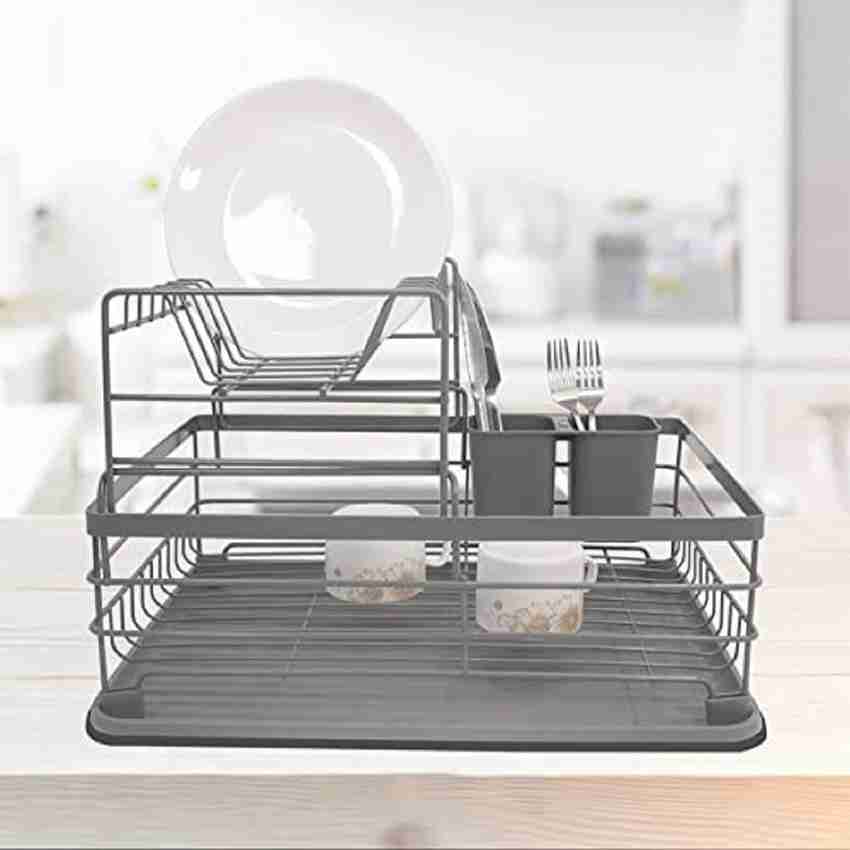 Kitchen Dish Drying Rack With Tray Drainer Dishwasher Drain