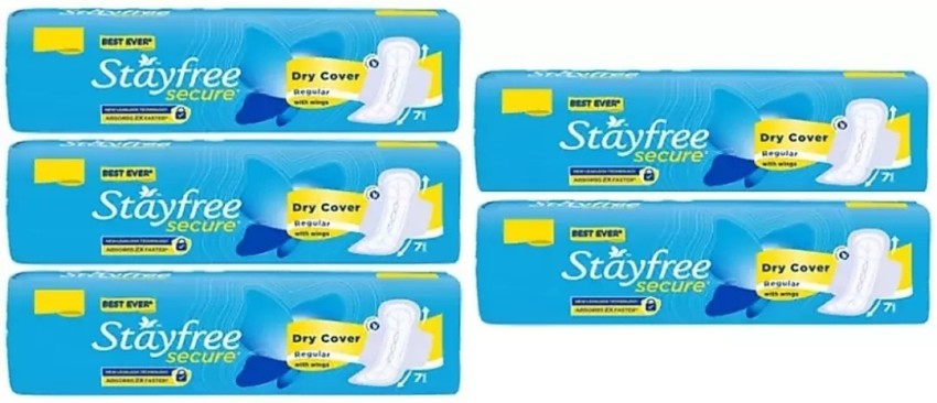 Buy Stayfree Secure Cottony Soft Regular with Wings Sanitary Pad