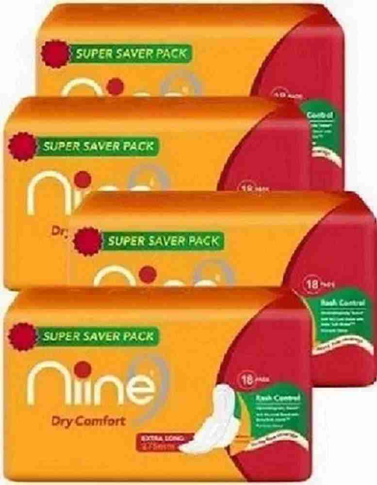 nine 100 Pure U.S. Cotton 72 Sanitary Pads for Women Sanitary Pad