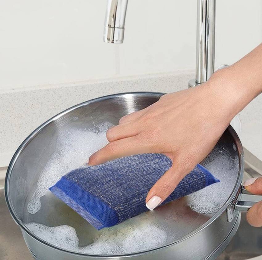 5pcs Sponge Dishwashing Scrubbers, Kitchen Cleaners For Stains And Water  Absorption