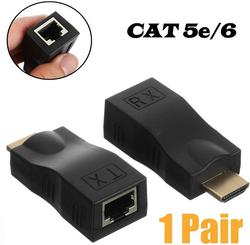 microware HDMI Extender HDMI To RJ45 Over Cat 5e 6 Network LAN